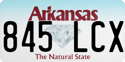 AR license plate 845LCX