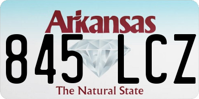 AR license plate 845LCZ
