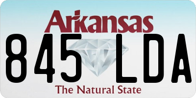 AR license plate 845LDA