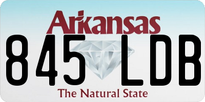 AR license plate 845LDB