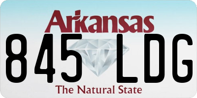 AR license plate 845LDG