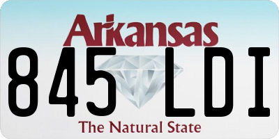 AR license plate 845LDI