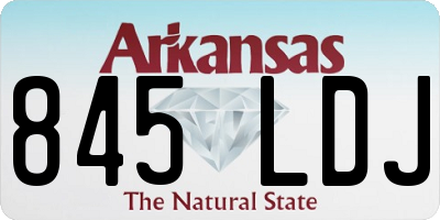 AR license plate 845LDJ
