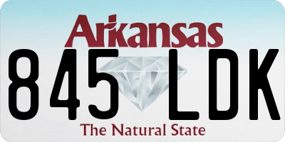 AR license plate 845LDK