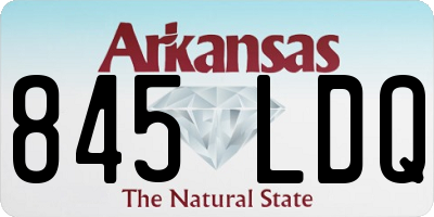 AR license plate 845LDQ