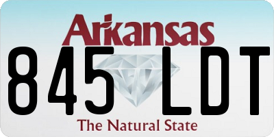 AR license plate 845LDT