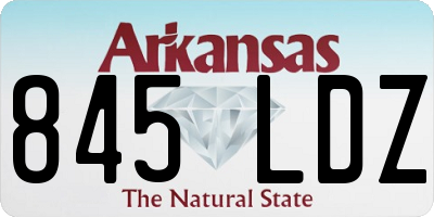 AR license plate 845LDZ