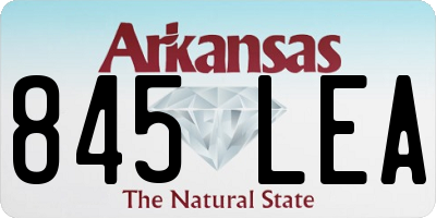 AR license plate 845LEA