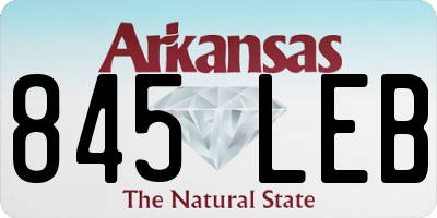 AR license plate 845LEB