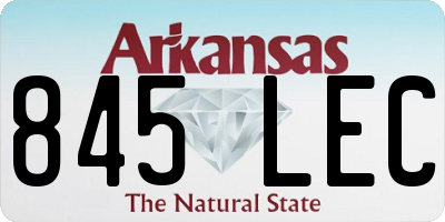 AR license plate 845LEC