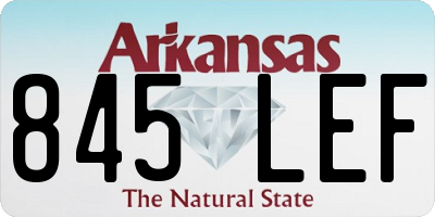 AR license plate 845LEF