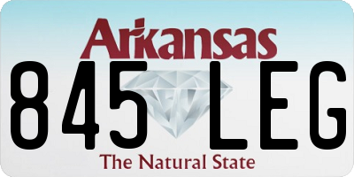 AR license plate 845LEG