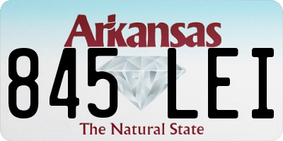AR license plate 845LEI