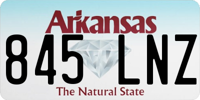 AR license plate 845LNZ