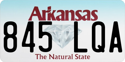 AR license plate 845LQA