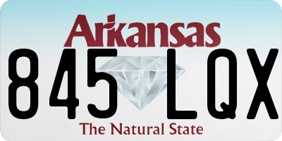 AR license plate 845LQX