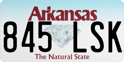 AR license plate 845LSK