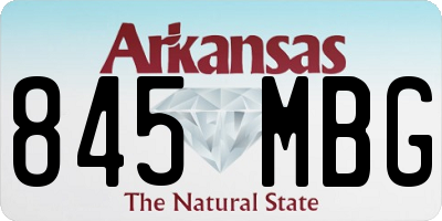 AR license plate 845MBG
