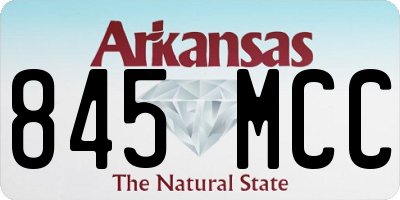 AR license plate 845MCC