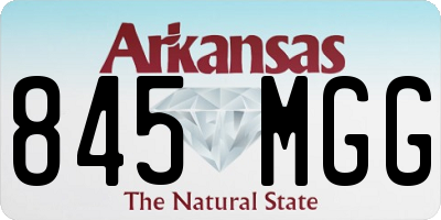 AR license plate 845MGG