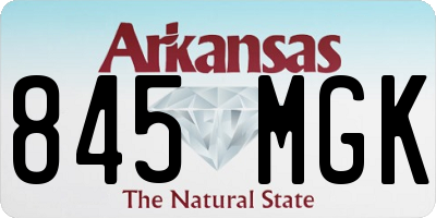 AR license plate 845MGK