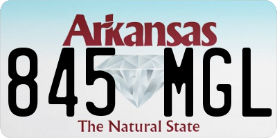 AR license plate 845MGL