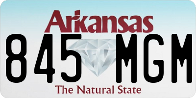 AR license plate 845MGM