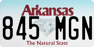 AR license plate 845MGN