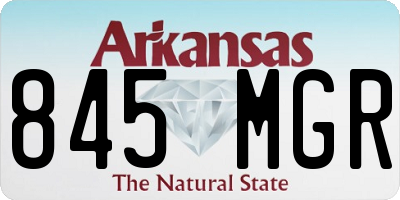 AR license plate 845MGR