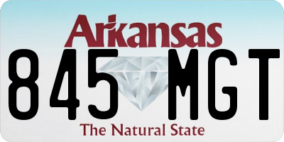 AR license plate 845MGT