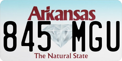AR license plate 845MGU