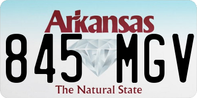 AR license plate 845MGV