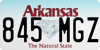 AR license plate 845MGZ