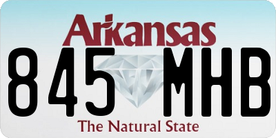AR license plate 845MHB
