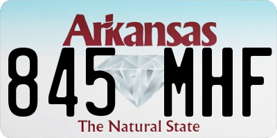 AR license plate 845MHF