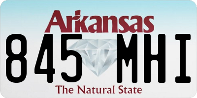AR license plate 845MHI