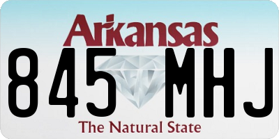 AR license plate 845MHJ