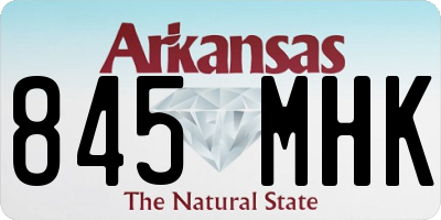 AR license plate 845MHK