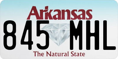 AR license plate 845MHL