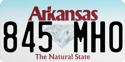 AR license plate 845MHO