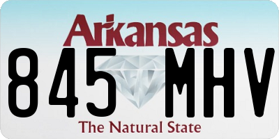 AR license plate 845MHV