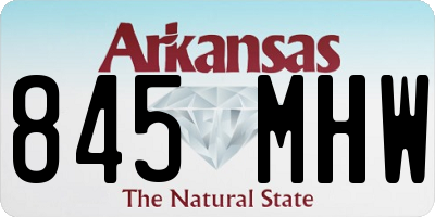 AR license plate 845MHW