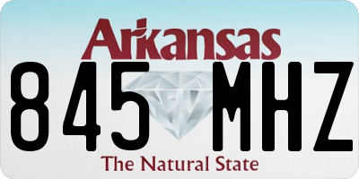 AR license plate 845MHZ
