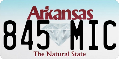 AR license plate 845MIC