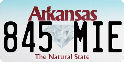 AR license plate 845MIE