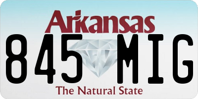 AR license plate 845MIG