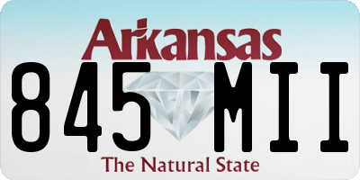 AR license plate 845MII