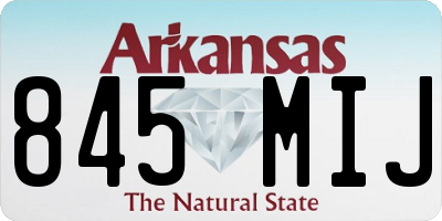 AR license plate 845MIJ