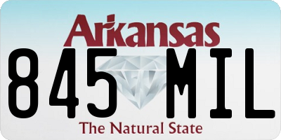 AR license plate 845MIL