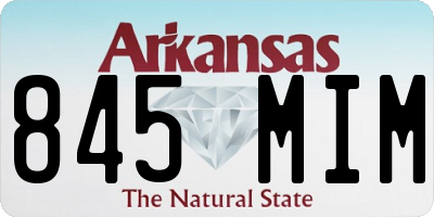 AR license plate 845MIM